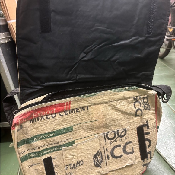 Angkor Recycled Crossbody Messenger Bag.  Tiger design.  Handmade in Cambodia. - Picture 5 of 8